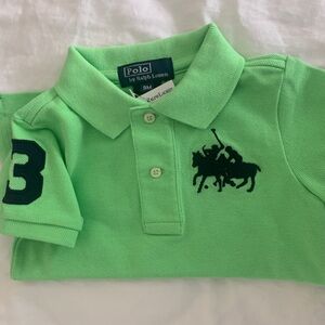 Polo Ralph Lauren Short Sleeve Green Polo Shirt Size 9 month NWT